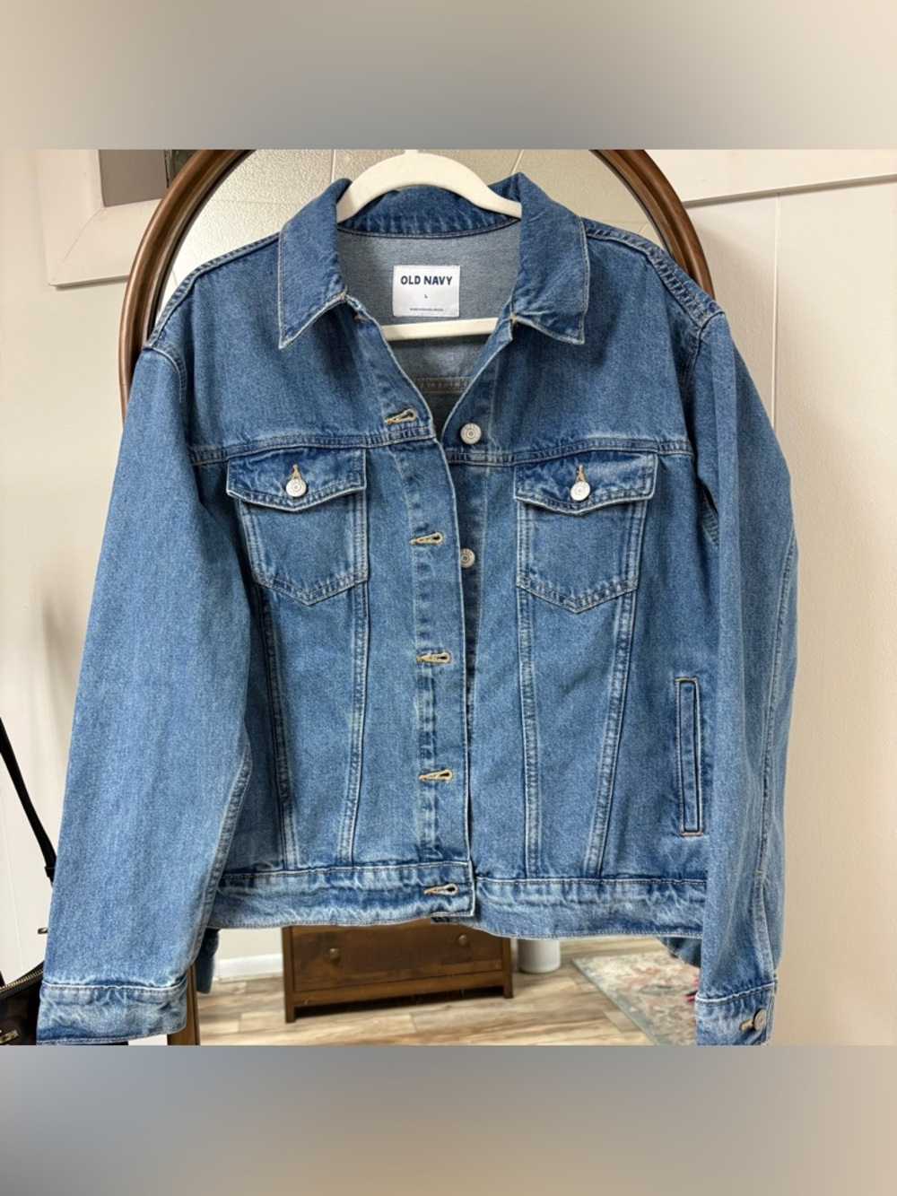 Old Navy Medium Blue Denim Trucker Jacket